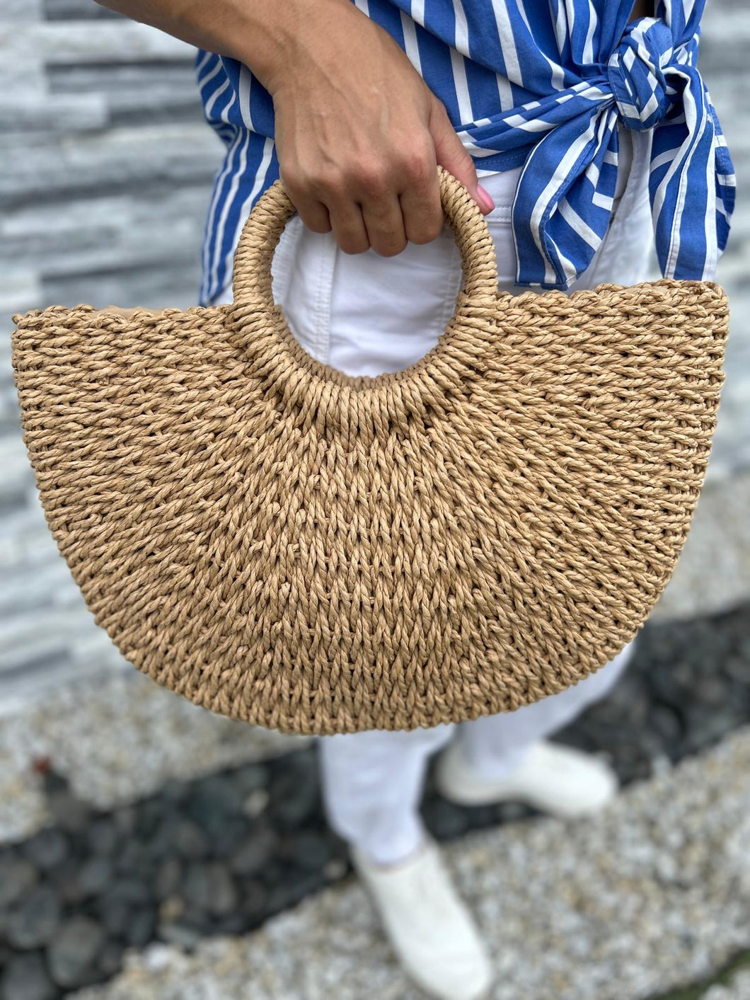 The Mid Straw Handbag